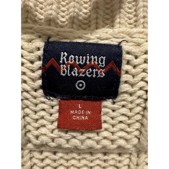 Rowing Blazers Y2K V-Neck Rainbow Sweater Size large - Picture 2 of 6